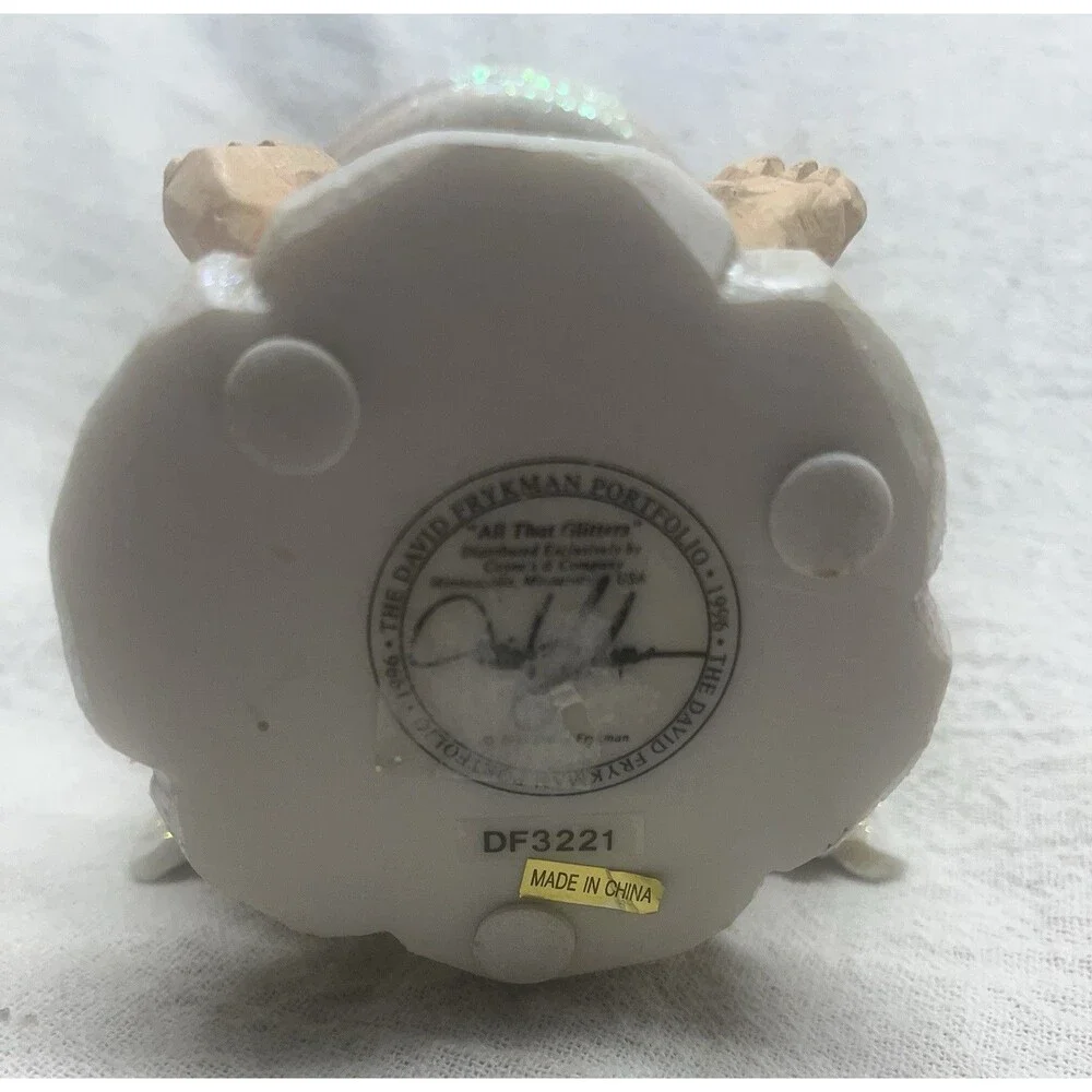 Vintage David Frykman Oldest Angel Pillar Candle Holder